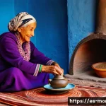모로코의 전통 마을 방문 - **Prompt 1: Authentic Berber Hospitality and Sensory Awakening**
    "A heartwarming scene inside a ...